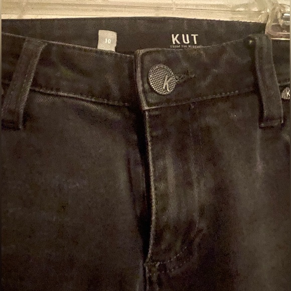 Kut from the Kloth Donna Skinny Jeans- Black Size -10 - Picture 3 of 7